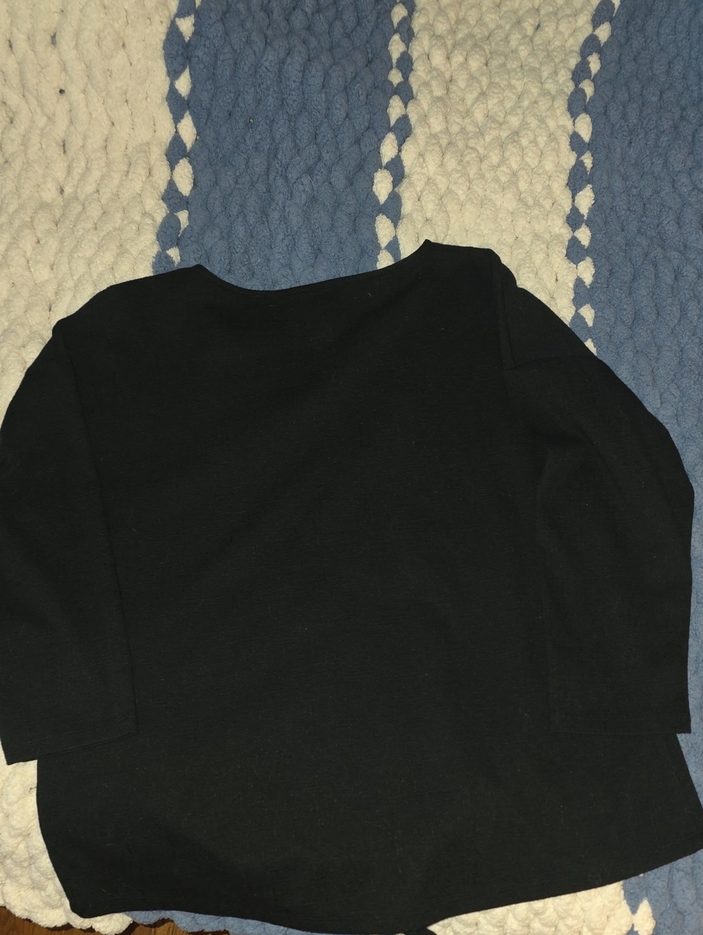 Talbots Black Cotton Petite Tee Size LP Like New